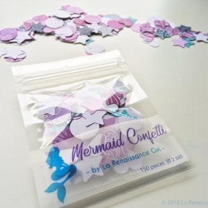 Purple, Teal, Pink and White MERMAID Confetti, Under the Sea Party Decor, Mermaid Party Decorations, Mermaid Birthday Party
