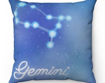 Gemini Zodiac Throw Pillow