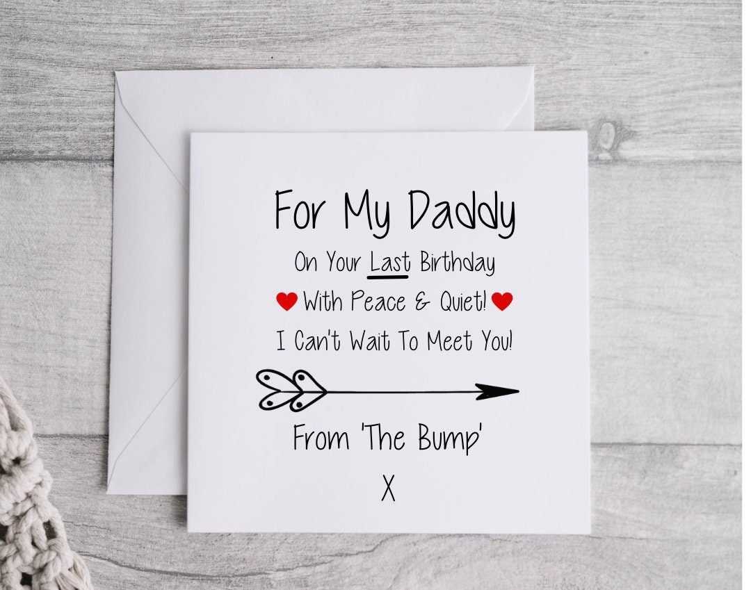 Birthday Card for Daddy From the Bump First Time Daddy Gift