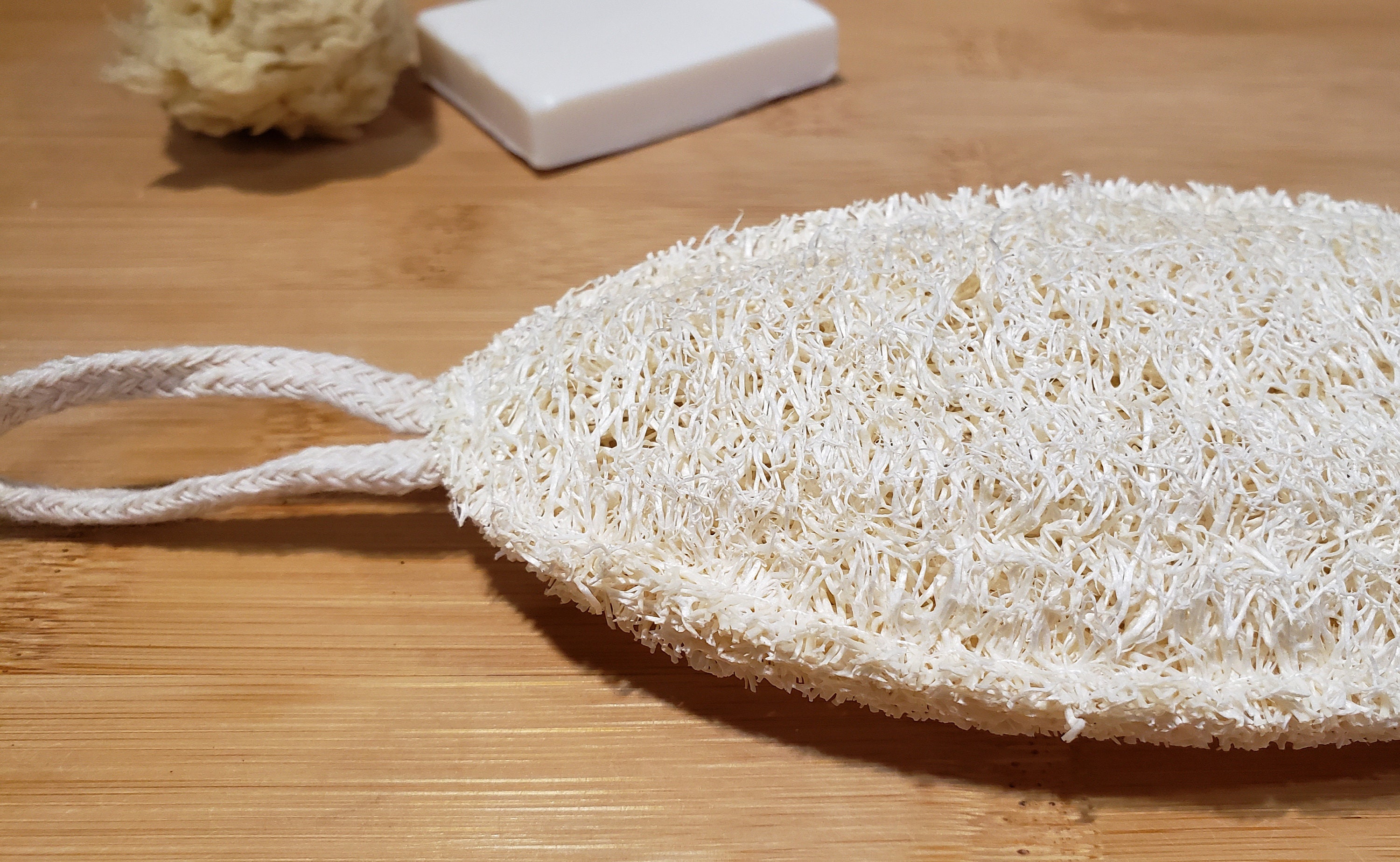 100% Natural Loofah Bath Sponge exfoliating Sponge Luffa Body Scrubber ...