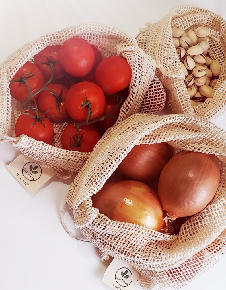 Eco-Friendly Laundry Bag Mother/'s Day Gift Grocery Bag Reusable Cotton Produce Bags 6 pcs Fruit Bag Snack Bags Vegetable Bag