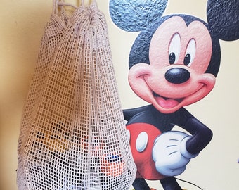 Organic Cotton Toy Storage Bag: Reusable Kids Room Organizer
