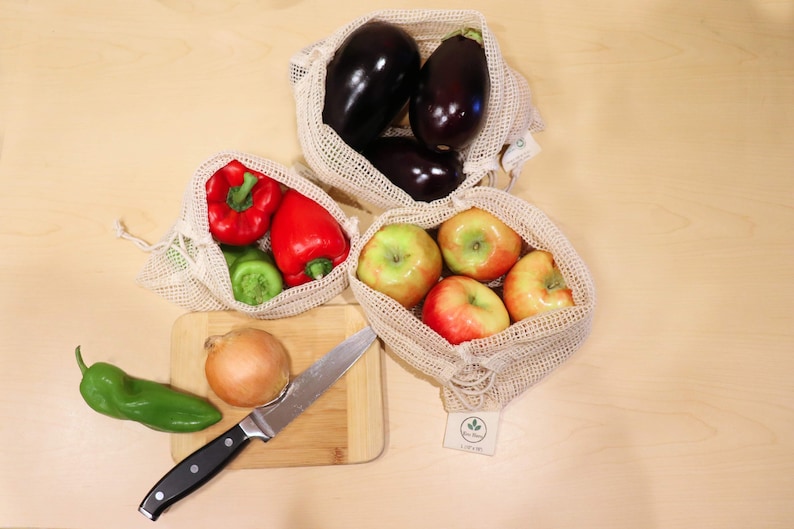 Eco-Friendly Laundry Bag Mother/'s Day Gift Grocery Bag Reusable Cotton Produce Bags 6 pcs Fruit Bag Snack Bags Vegetable Bag