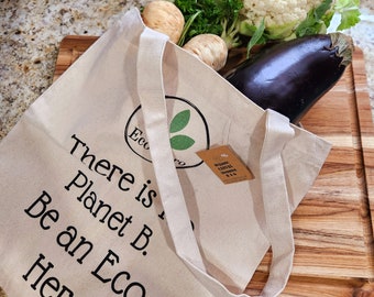 Cotton Canvas Tote Bag: Reusable Grocery Shopping Bag for Farmers Market