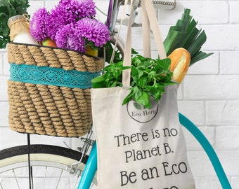 Organic Cotton Canvas Tote Bag | Reusable Grocery Shopping Bag