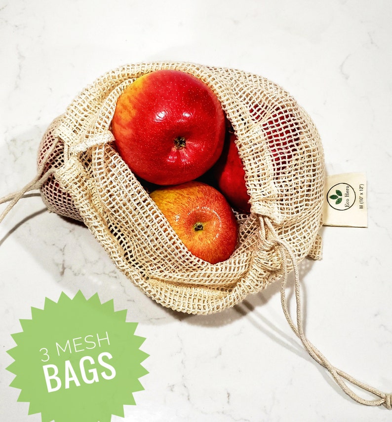 Eco-Friendly Laundry Bag Mother/'s Day Gift Grocery Bag Reusable Cotton Produce Bags 6 pcs Fruit Bag Snack Bags Vegetable Bag