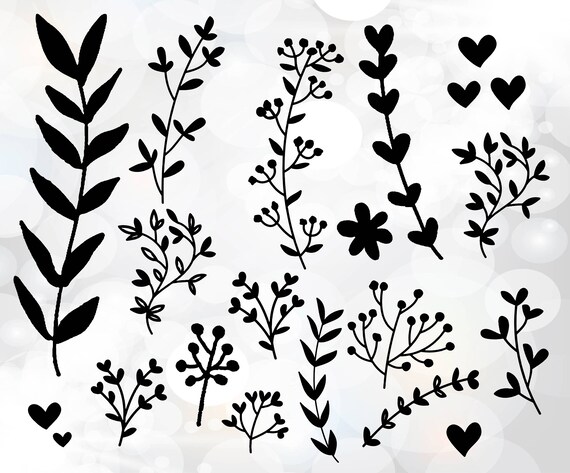 Download Vintage floral elements Design eps svg png dxf for | Etsy