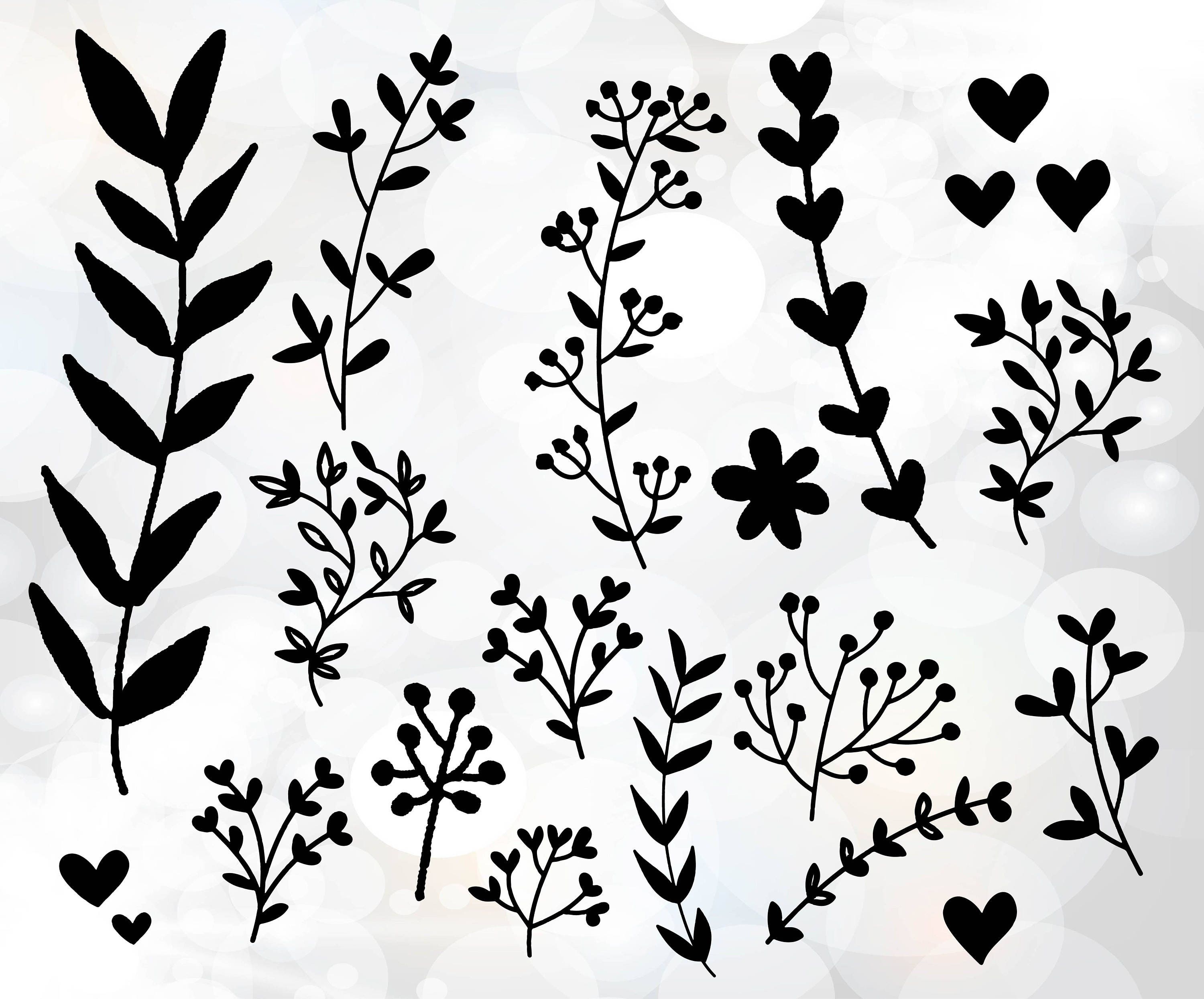 Download Vintage floral elements Design eps svg png dxf for | Etsy