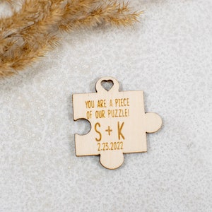 Puzzle Shaped Tag Puzzle Shaped Thank you Favor Custom Thank you Tags Gift Favors for Guests Personalized Gift Thank You Tags image 3