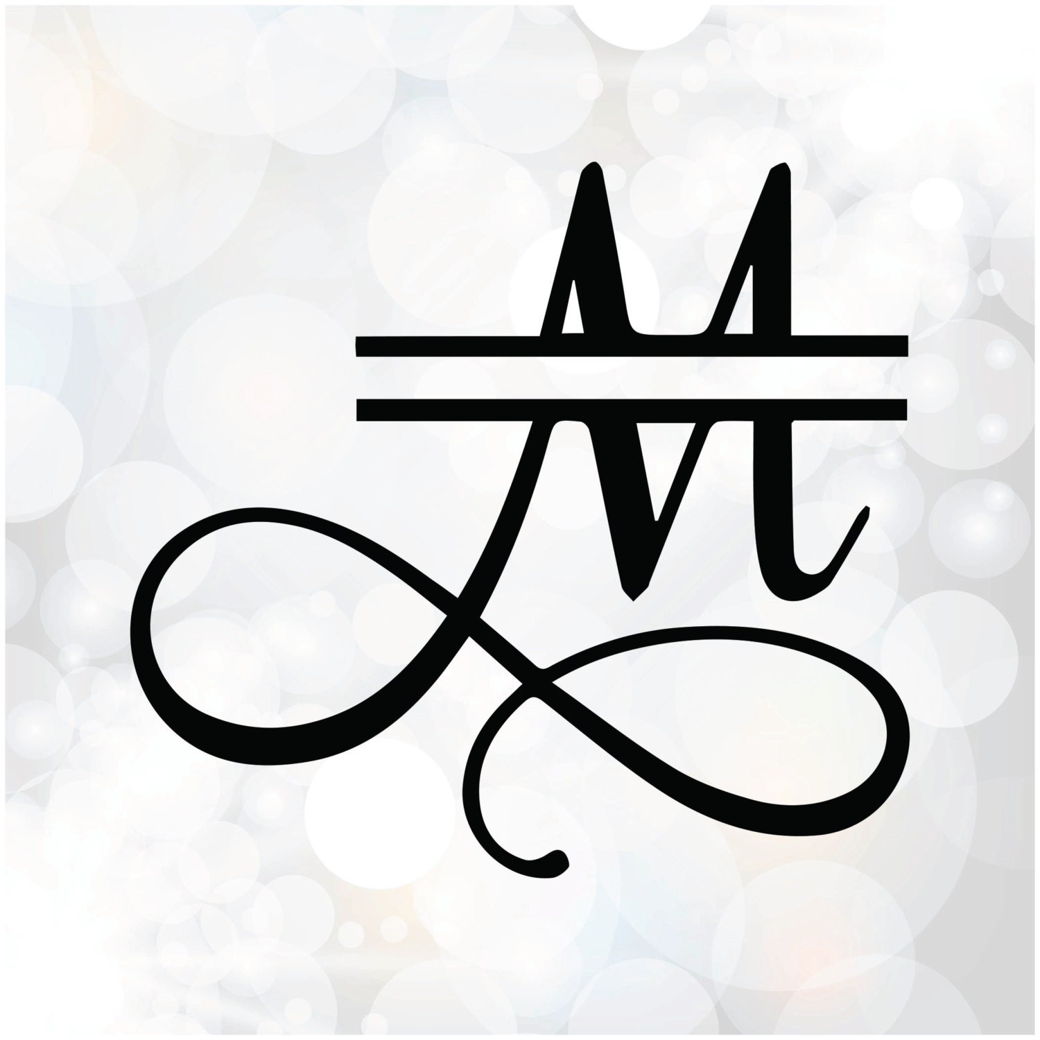 Download Split Monogram Font Alphabet Samantha Font Split Letters Digital Cutting File Svg Eps Dxf Pdf And