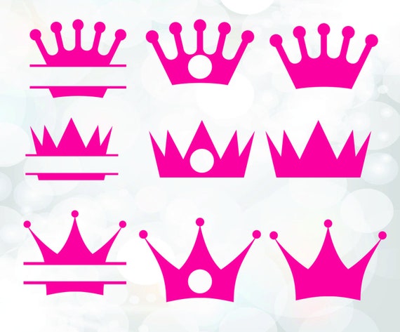 Download Crown Monogram Frames Crown Clip Art Digital Download Vector Etsy