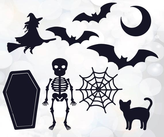 Download Halloween elements SVG cut files Spider web svg Skeleton ...
