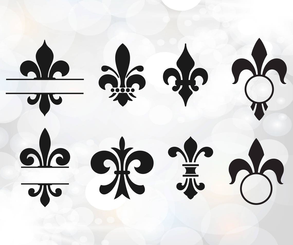 Fleur De Lis SVG Cut File Fleur De Lis Monogram Svg Fleur De Etsy