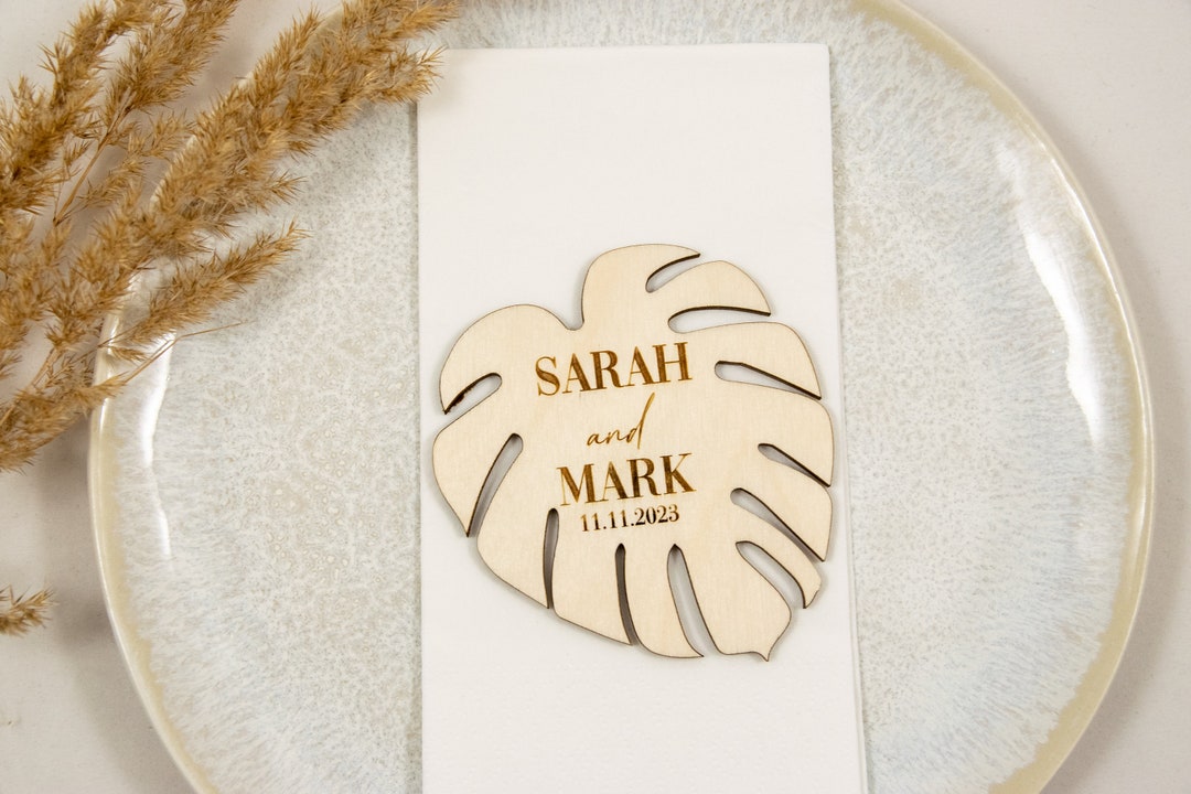 Monstera Leaf Table Cards Monstera Shaped Coasters Wedding Etsy