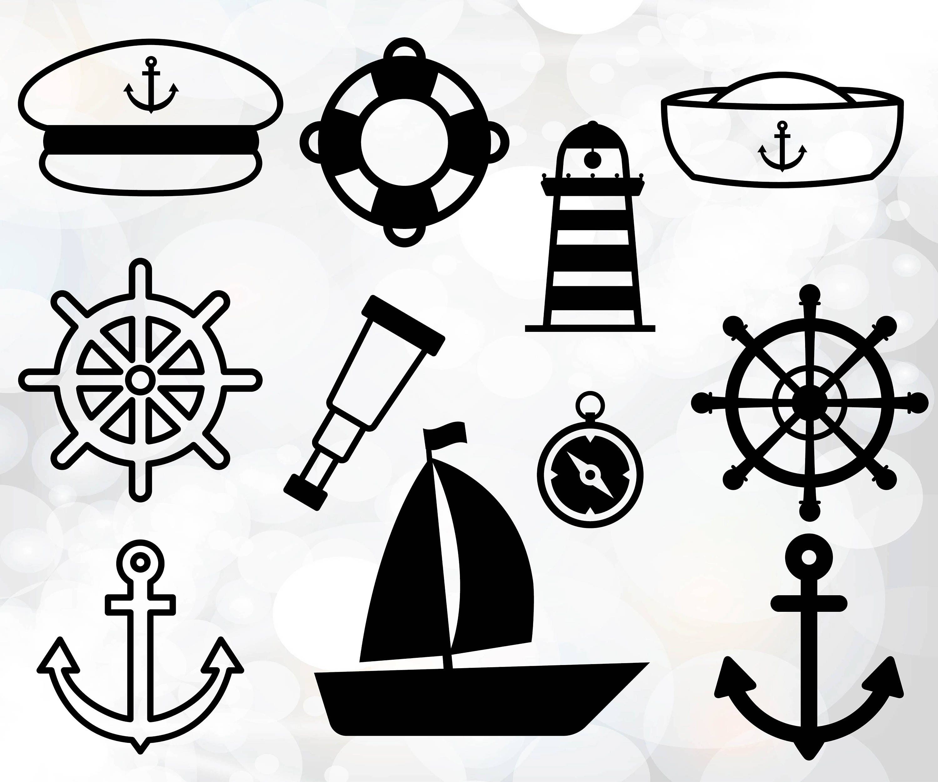 Download Nautical SVG files Nautical Silhouette svg files for Cricut | Etsy