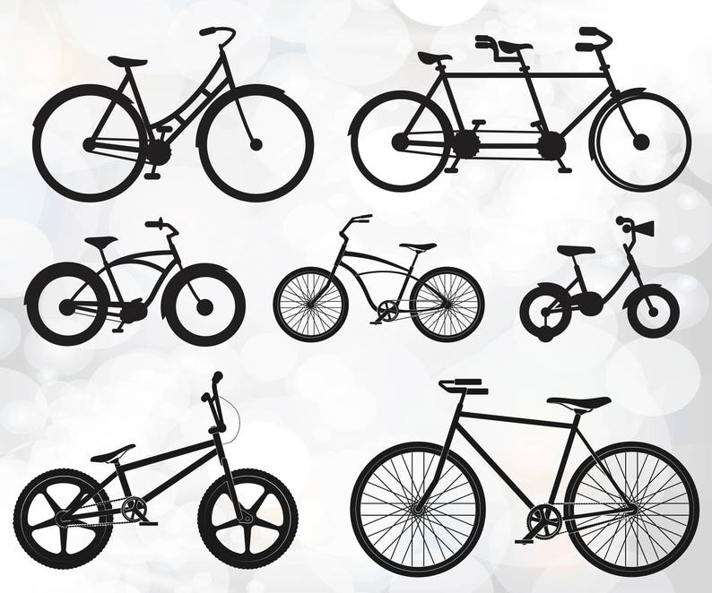 Bikes SVG Cut Files for Cricut Bike for Scrapbook Bikes Etsy