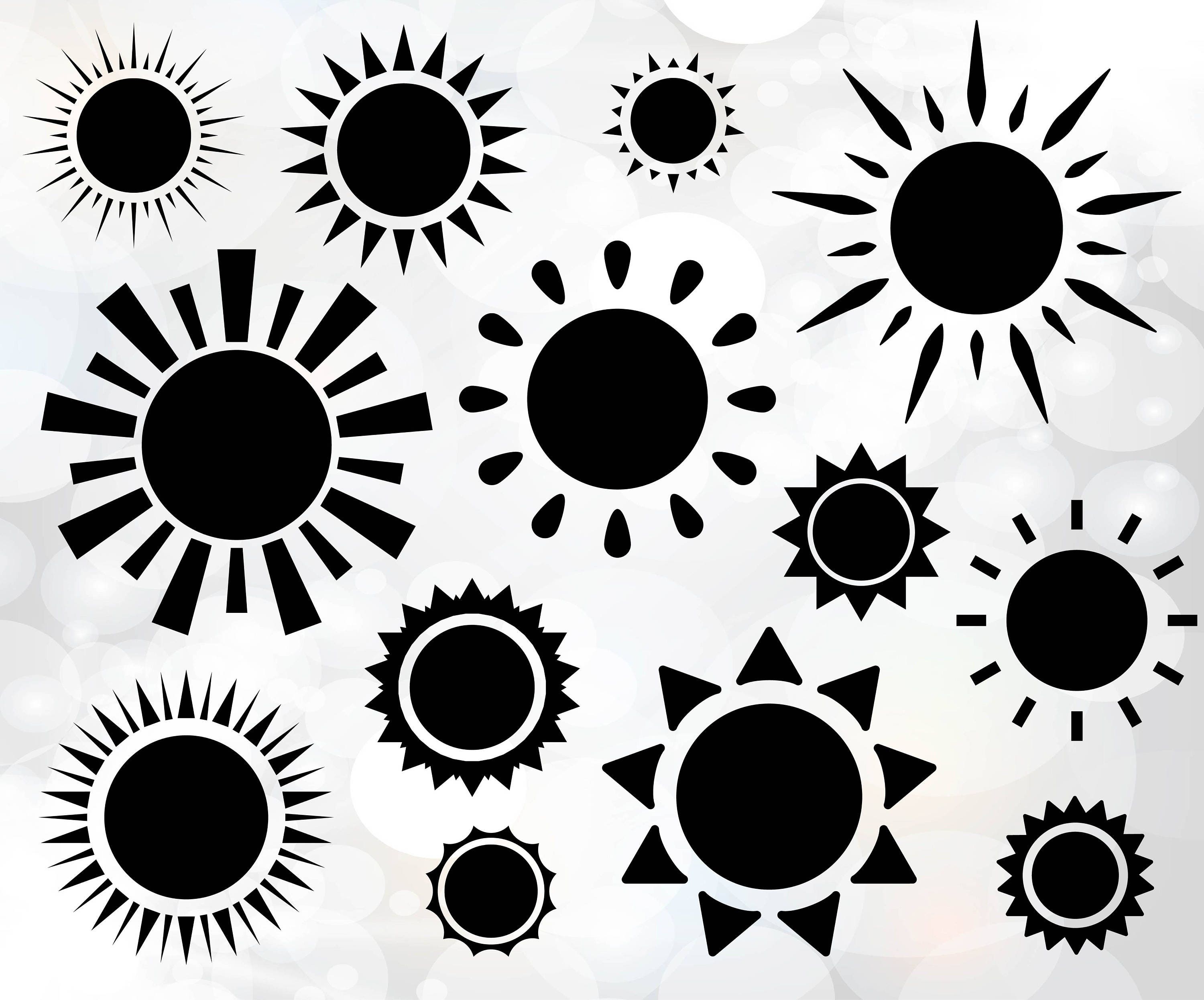 Download Sun Clipart Sun Svg Sun Clipart Sun Cutting Template Svg Etsy