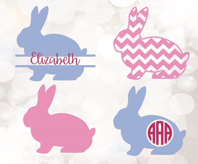 Download Easter Bunny Svg Easter Bunny Monogram Easter Monogram Etsy