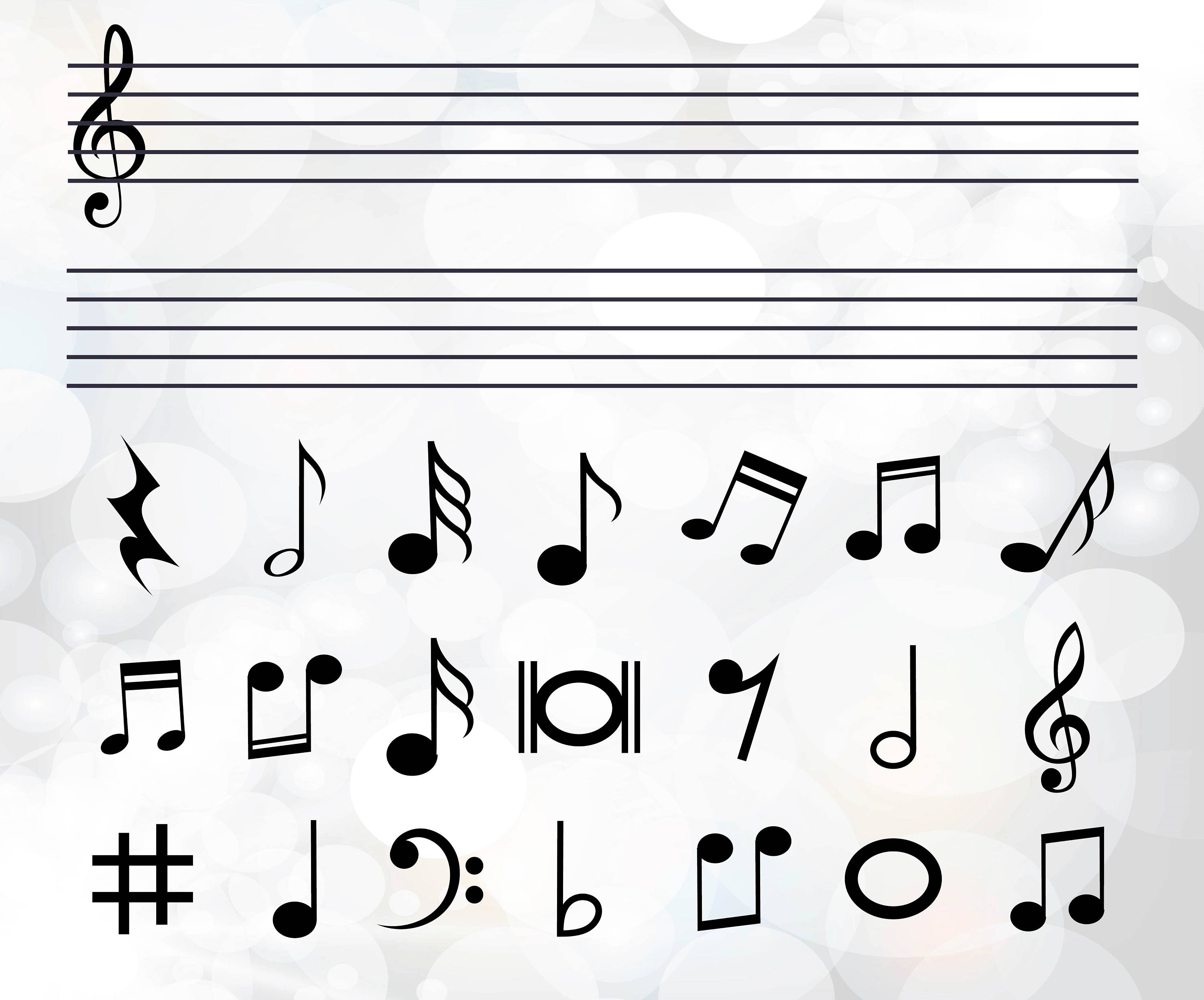 Music Notes SVG Cutting Files Free