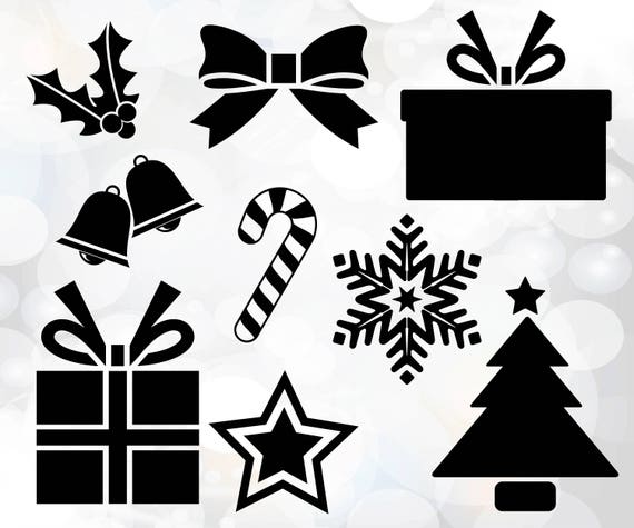 Download Christmas Icons Svg Files Christmas Elements Cut File Etsy