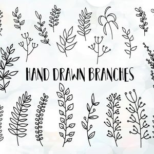 Download Hand Drawn Branches Svg Vines Svg Branches Svg File Etsy