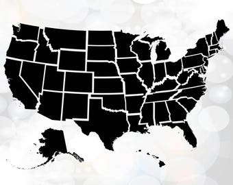 USA map SVG - States svg - USA Svg - United States of America Svg - All States svg file - States Outline Svg - States Cutting File Svg