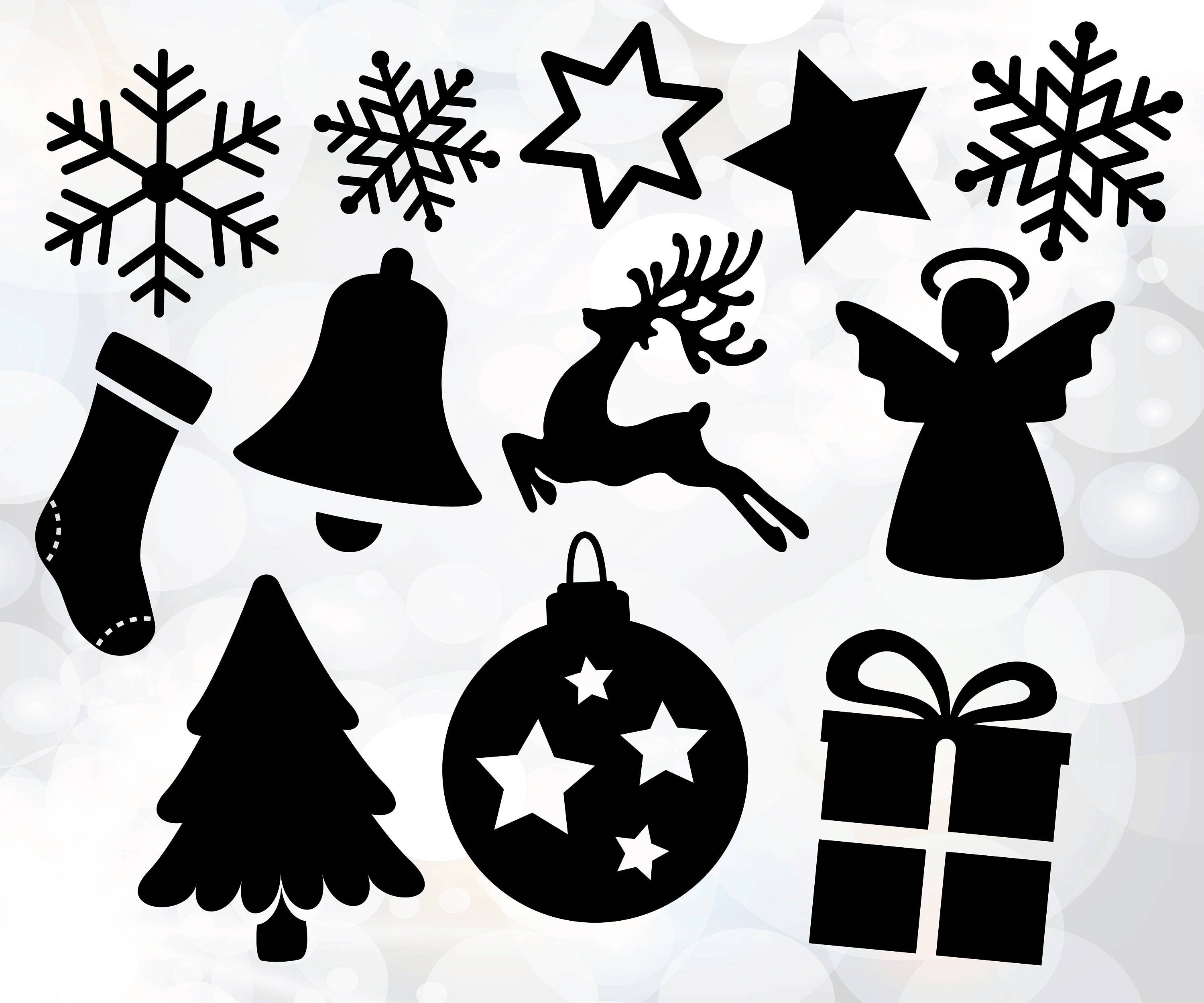 Noël des éléments svg svg présent de Noël sapin de Noël | Etsy