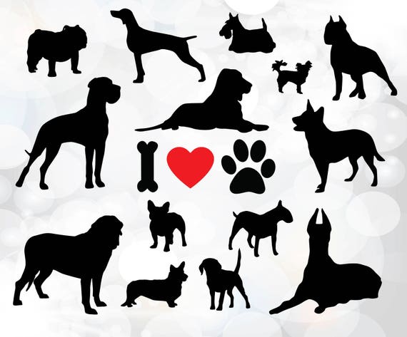 Download I Love Dogs Svg Dog Silhouette Bundle Dog Breeds Svg Etsy