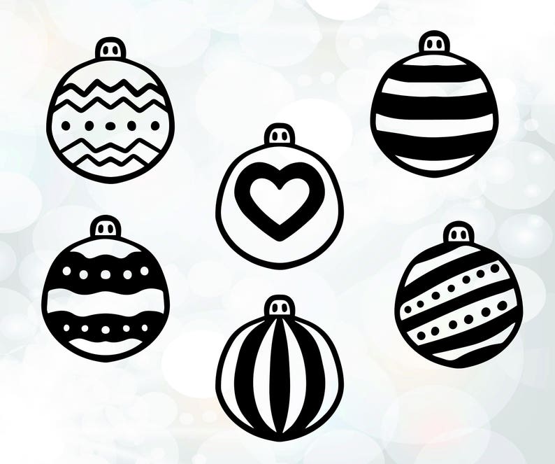 Download Christmas Bauble Svg Bundle Set Of 6 Hand Drawn Christmas Etsy Yellowimages Mockups
