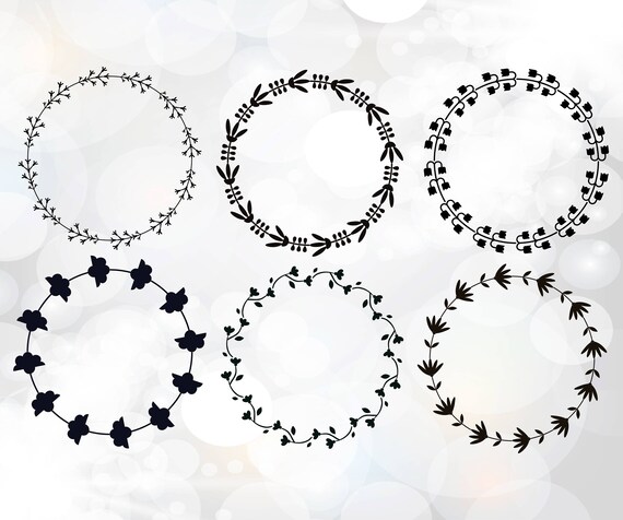 Download Laurel Wreath Svg Wreath Bundle Svg Laurel Wreaths Clipart Digital Download Svg Dxf Leaf Circle Monogram