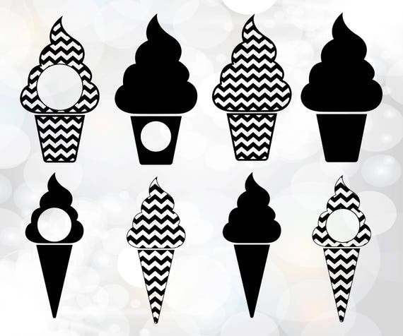 Download Ice Cream Svg Files Silhouette Studio Files Cricut Files Etsy
