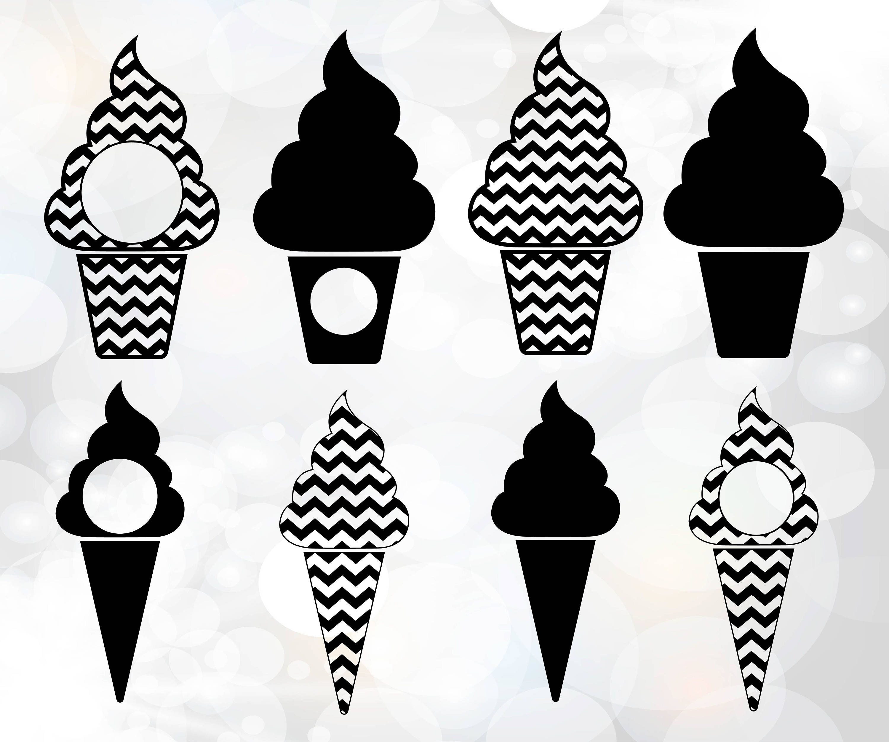 Download Ice Cream Svg Files Silhouette Studio Files Cricut Files Etsy
