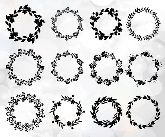 Download Laurel wreath collection Floral wreath SVG files Instant ...