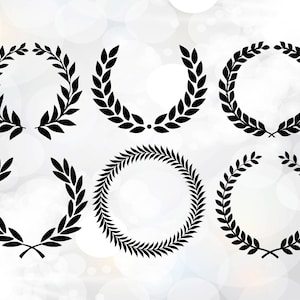 Download Vintage Laurel Wreath Clipart Laurel Wreaths Svg Wedding Etsy