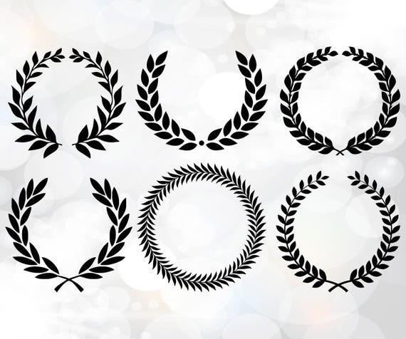 Download Laurel Wreath Svg Monogram Frames For Silhouette Laurel Etsy