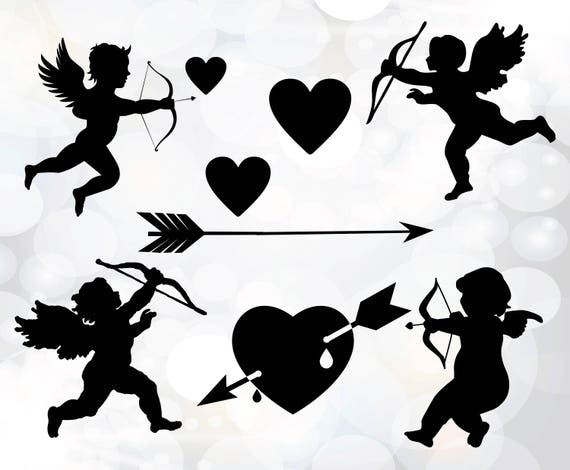 Download Cupid Svg Silhouette Studio Cutting Files Cupid Heart And Etsy