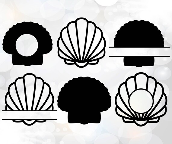 Download Sea Shells Svg Mermaid Svg Dxf Eps Png Cricut Design Etsy