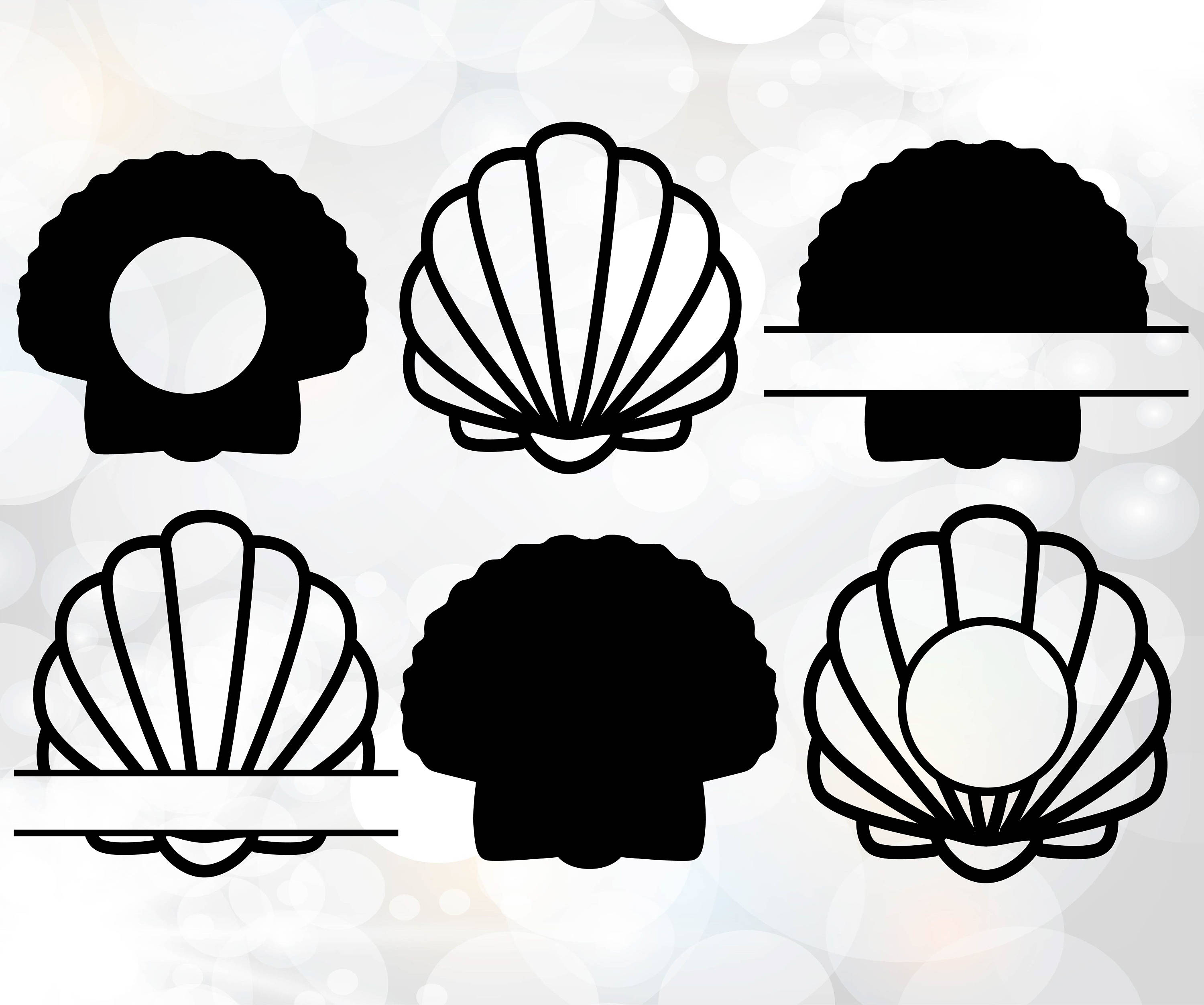 Download Sea Shells SVG Mermaid Svg Dxf Eps png Cricut Design | Etsy