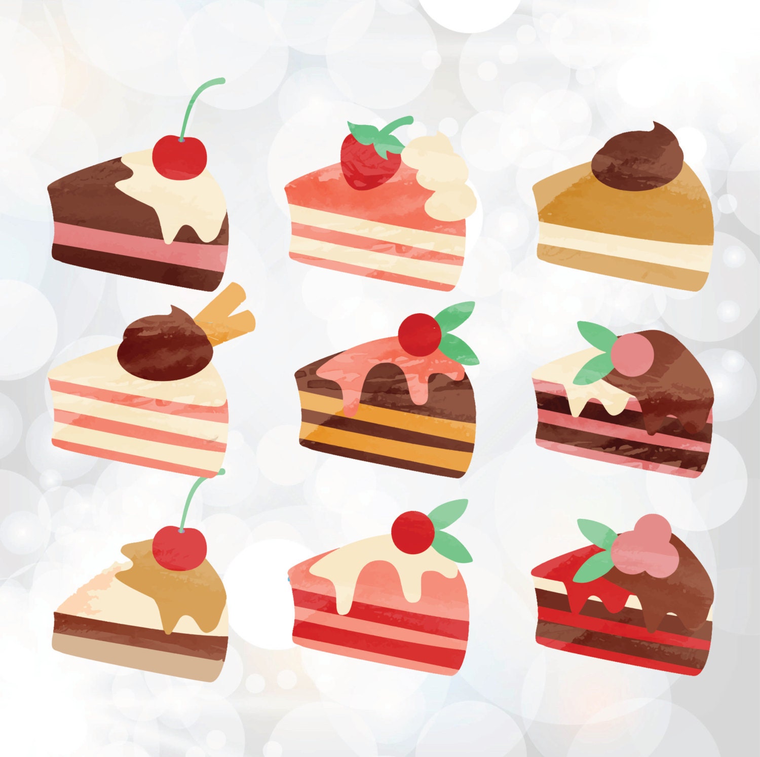 Gateaux Clipart Piece Of Cake Gateau Danniversaire Svg De Etsy