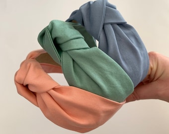 Plain Coloured Knot Headband | Knotted Hairband | Spring Hairband | 3 Colours to Choose From