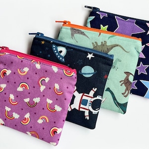 Monedero 100 % algodón hecho a mano / Regalo para niños / Regalo para buzón / Elección de telas