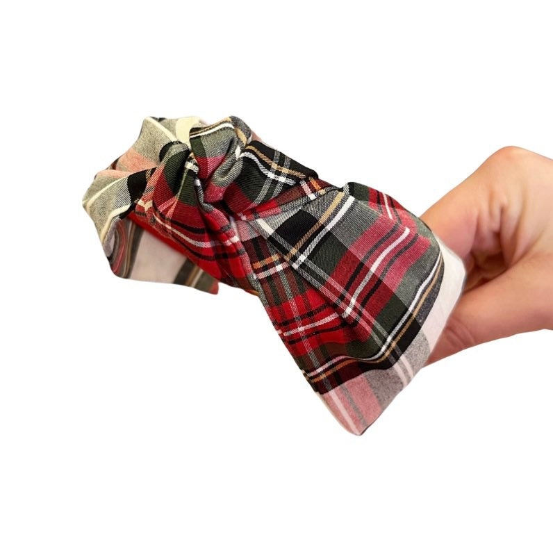 Elastici Capelli Scrunchies Tartan Elastici Per Capelli In Stoffa Di Recupero Cerchietti Per Capelli Donna - Foto 5