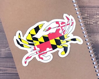 Maryland Flag Crab Sticker" Sticker For Sale By Cutestickers23