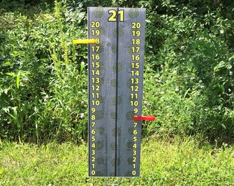 Cornhole Scoreboard  |  Score Keeper  |  Coroplast Scoreboard  |  With Metal Step Stake