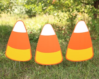 Halloween Candy Corn Yard Decorations  |  Yard Signs  |  Fall Decoration