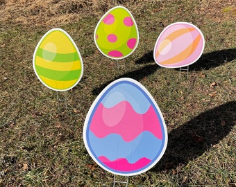 NEW PRODUCT  |  Easter Egg Yard Decorations  |  Polka Dots  |  Stripes  |  Coroplast