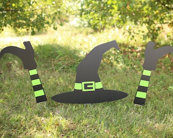 Halloween Witch Decoration  |  Yard Decor  |  Creepy Halloween Signs  |  Witch Legs