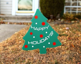 Holiday Tree Lawn Decoration  |  Yard Art  |  Christmas Decoration  |  Lawn Ornament