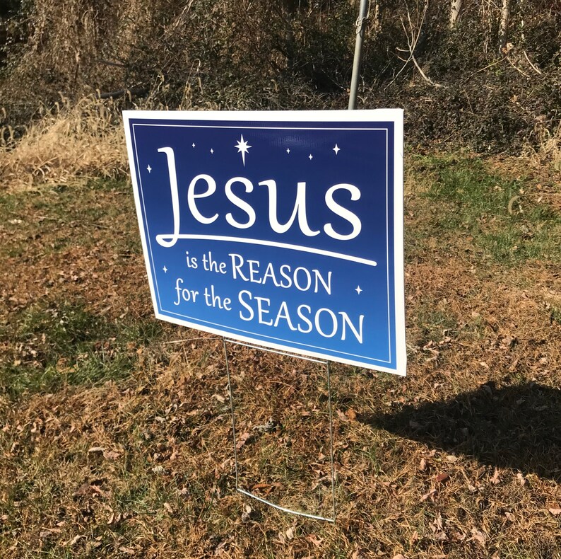 Jesus is the Reason for the Season Yard Sign Christmas | Etsy