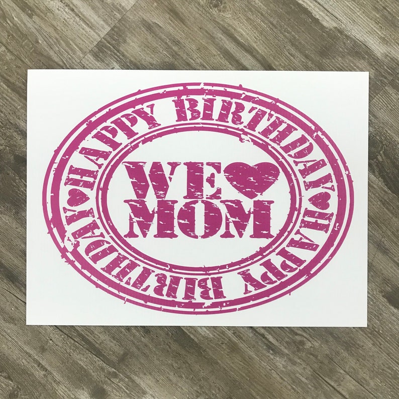 Happy Birthday Mom Yard Sign Lawn Decoration Birthday Sign Etsy